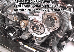 Dual Alternator Kit for Ford Transit Van 3.5L and 3.7L with 280XP 